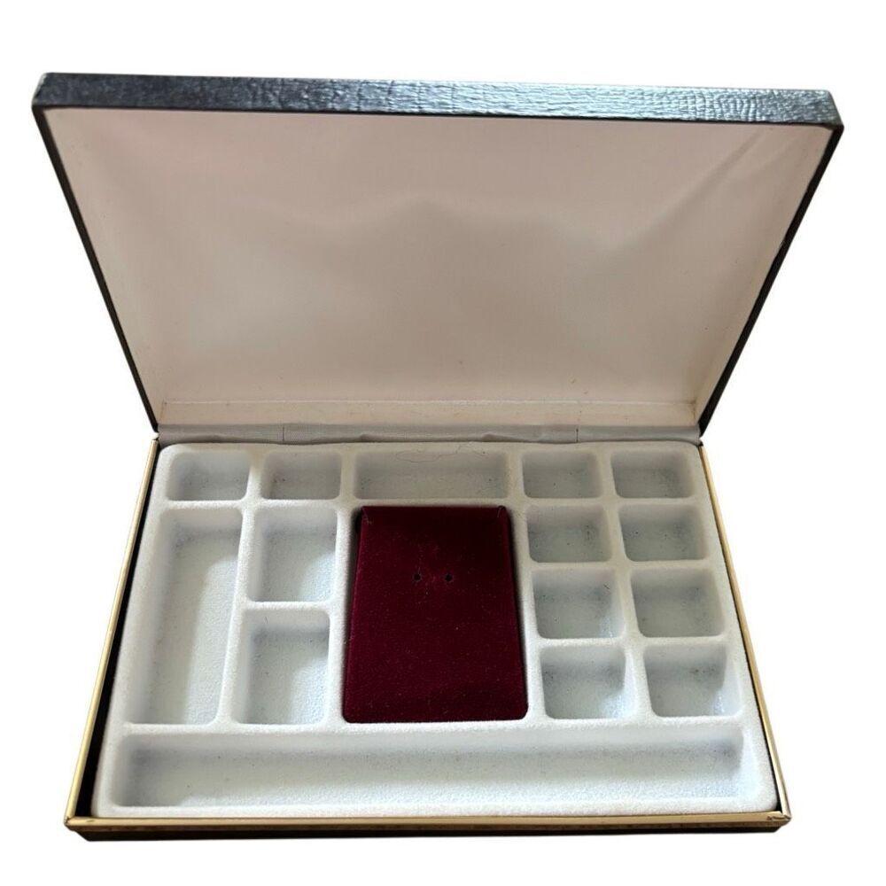 Vintage Multi-Slot Jewelry Organizing Box